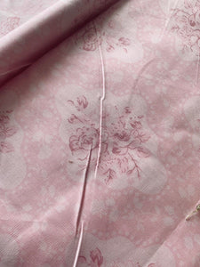 Pink Floral large Rose-Half metre
