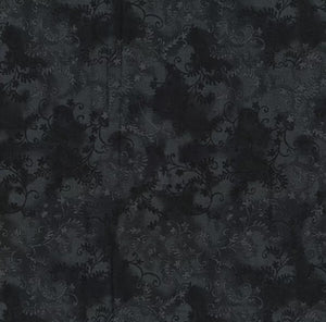 Mystic Vines, Black- Half Metre