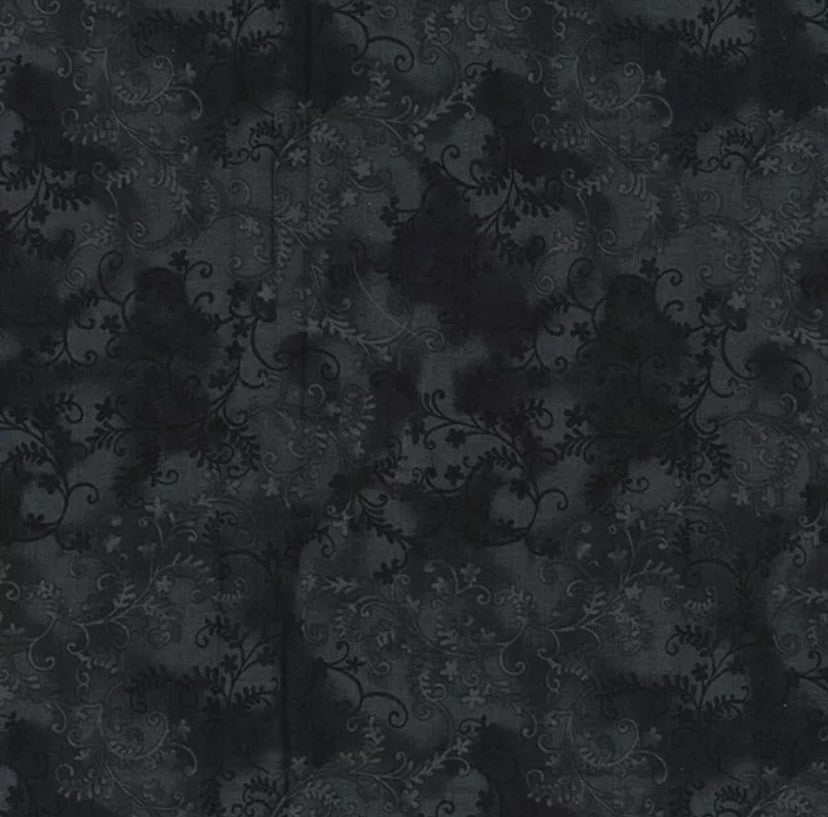 Mystic Vines, Black- Half Metre