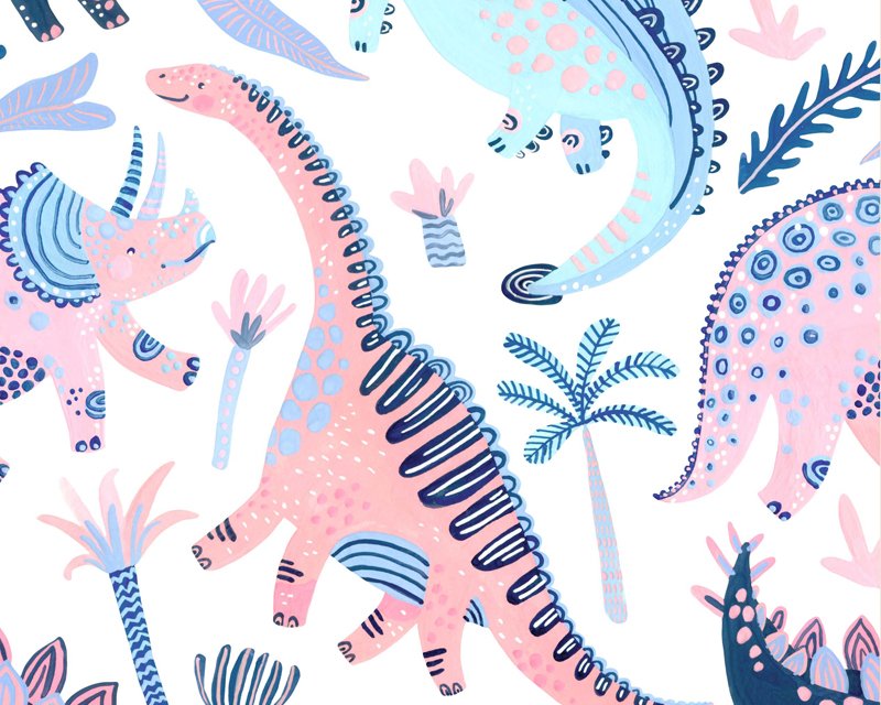 Cartoon Dinosaurs- Half Metre