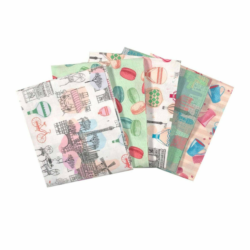 5 x Fat Quarters Sketches of Paris