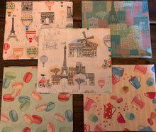 Load image into Gallery viewer, 5 x Fat Quarters Sketches of Paris
