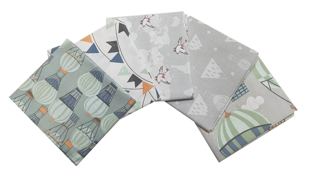 5 x Fat Quarters Vintage balloons